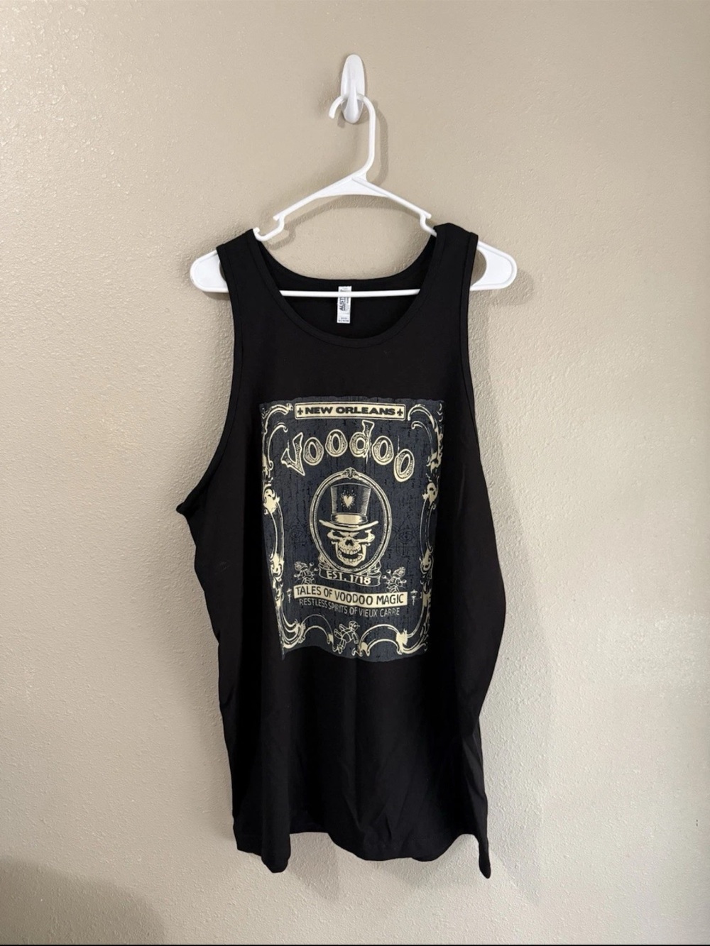New Orleans Tales Of Voodoo Magic NWOT Men’s Alstyle Black Sleeveless Tank XL